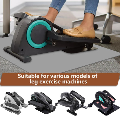 Non-Slip Mat for Ellipse Leg Exerciser Machine, 23×19in Leg Exerciser Mat for Under Desk Elliptical Pedal Exerciser, Elliptical Machine Accessorie...