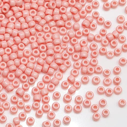 Light Pink Beads Size 8/0 Crafts Glass Seed Beads 3mm for Jewelry Making (Total About 100g About 3600pcs)...
