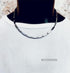 Stainless Steel Beads Gem Stone Bead Link Chain Choker Collar Pendant Necklace for Men Women,...