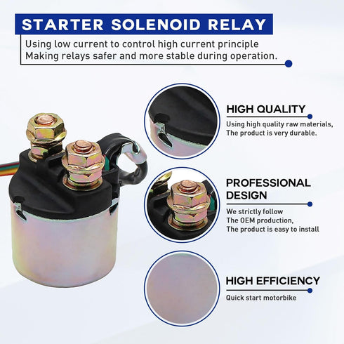 Starter Solenoid Relay for Honda TRX350 Rancher 350 2000-2006/TRX420 Rancher 420 2009-2014/TRX500 Foreman 500 2005-2009 2011-2013/TRX450 Foreman 4...