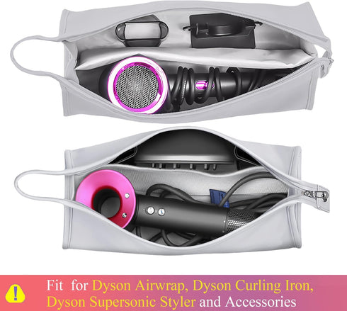 Leather Travel Case Travel Case Compatible with Dyson Airwrap Styler, Portable Waterproof Dyson Airwrap Travel Case, Airwrap Organizer Bag for Sha...