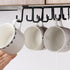 Cups Storage Hooks, Kitchen Utensil Hanging with 6 Hooks, Cup Holder Hanger Hook Rack Holder Under Cabinet Closet without Drilling(Black)...