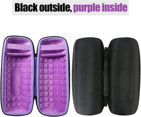 co2CREA Hard Travel Case for replacement for JBL Charge 4 / replacement for JBL Charge 5 Waterproof Bluetooth Speaker (Outside Black and Inside Pu...
