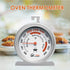 3" Extra Large Oven Thermometer Easy to Read NSF Accurately with Large Hook and Panel Base for Hang or Stand Easily,Safe Leave in Oven for Long ti...