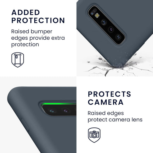 kwmobile Case Compatible with Samsung Galaxy S10 Case - TPU Silicone Phone Cover with Soft Finish - Dark Slate...