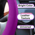Spurtar Steering Wheel Cover, Soft Silicone Leather Texture Steering Wheel Covers, 14"-15" Anti-Slip Car Purple Steering Wheel Cover, Car Steering...