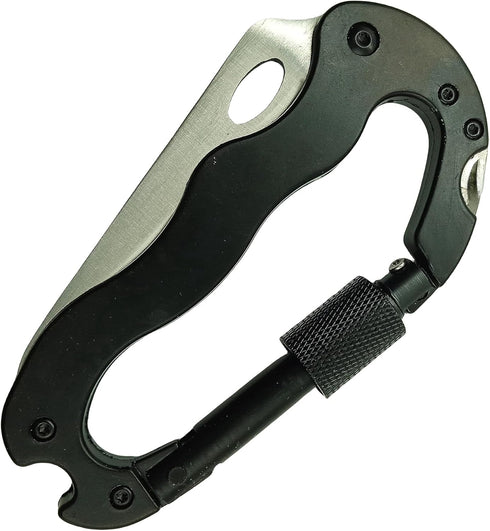 Multitool Carabiner with Folding Knife, EDC Keychain Carabiner Built in Pocket Knives and Screwdriver, Survival Gear for Outdoor Camping Hiking...