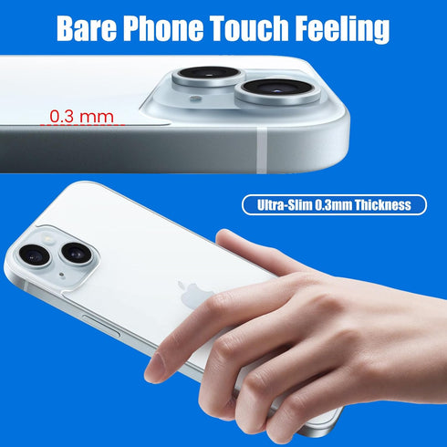 Screen Protector for iPhone 15, Tempered Glass Screen Protector including Front and Back Protectors, Camera Protector, 3-in-1 Protection (6.1 inch...