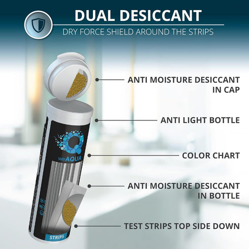 Water Hardness Test Kit - 200 Hard Water Test Strips with DoubleCheck, Sample Cup and Individually Wrapped...