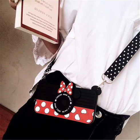 for Moto G Stylus 5G 2022 Case Cute 3D Camera with Rotating Ring Grip Holder Kickstand Lanyard Teens Girls Women Soft Silicone Rubber Cover for Mo...