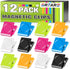 Magnetic Clips 12 Pack Magnet Metal Clips, Whiteboard Magnet Clip Strong Refrigerator Magnets Clips for Home, School, Hanging Photos, Memo Note...