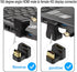 QIANRENON HDMI 2.1 U Shape Angle Display Adapter 8K HDMI 2.1 Male to Female 180° Angle Ultra HD Connector Socket 3D 8K@60Hz UHD2.1, for HDTV Lapto...