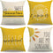 4Pack Summer Decor Pillow Covers Yellow Floral Sunflower Hello Sunshine Cushion Cover You Are My Sunshine Farmhouse Sweet Summer time Home Decor P...