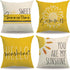 4Pack Summer Decor Pillow Covers Yellow Floral Sunflower Hello Sunshine Cushion Cover You Are My Sunshine Farmhouse Sweet Summer time Home Decor P...