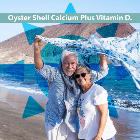GeriCare Oyster Shell Calcium 500mg + Vitamin D, Bone Health, Nutritional Supplement Tablets, 60 Count (Pack of 1...
