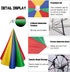 4 Pack Umbrella Hats, 20.5" Hands-Free Head Umbrella Hats for Kids, Folding Waterproof Umbrella Cap With Head Strap for Outdoor Party Fishing Sun ...