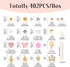 Cheriswelry Box of DIY Jewelry Making Finding Kit with Natural Shell Beads Millefiori Glass Beads Alloy Charms Plastic Beads Jump Rings Lobster Cl...