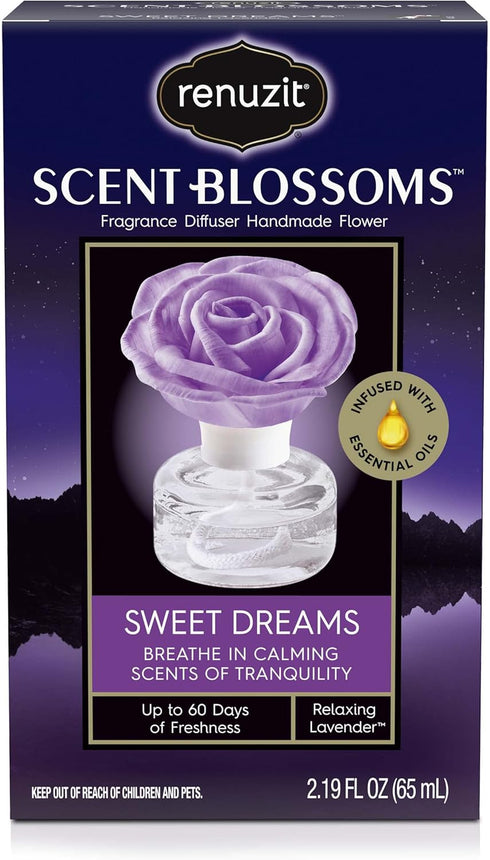 Renuzit Scent Blossoms Fragrance Diffuser Handmade Flower, Sweet Dreams, 1 Count...
