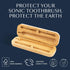 Better & Better Bamboo Travel Case designed for the Bamboo Sonic Toothbrush | Fits 2 Replacement Brush Heads & 1 Electric Brush Handle | Natural B...