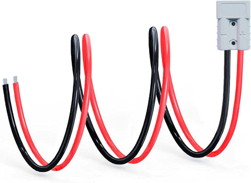 Electric Forklift Charging Plug Cable,Anderson Plug Connector Cable,50A Battery Quick Connector,Jumper Cable Connector,with 10AWG 60cm Cable Towin...