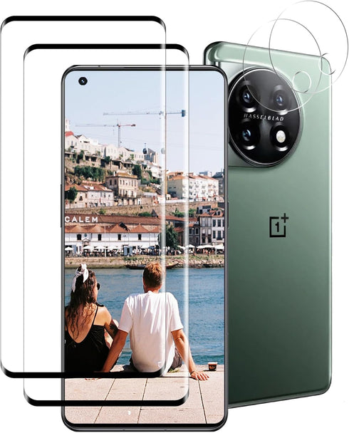 Screen Protector OnePlus 11, Tempered Glass Screen Protector, Anti Scratch, Anti Fingerprint, 9H Hardness, HD Clear Film, High Sensitivity, Temper...