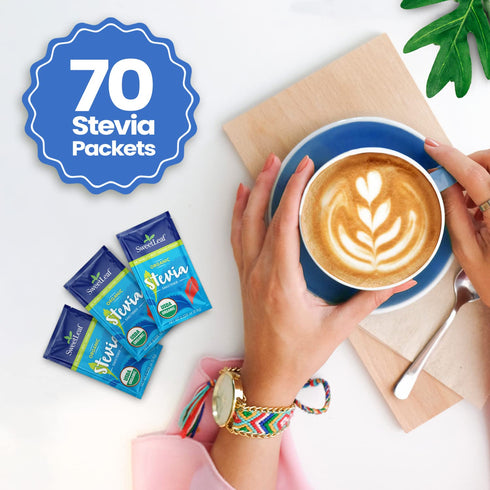 SweetLeaf Organic Stevia Packets - Zero Calorie Stevia Powder, No Bitter Aftertaste, Sugar Substitute for Keto Coffee, Nothing Artificial, Non-GMO...