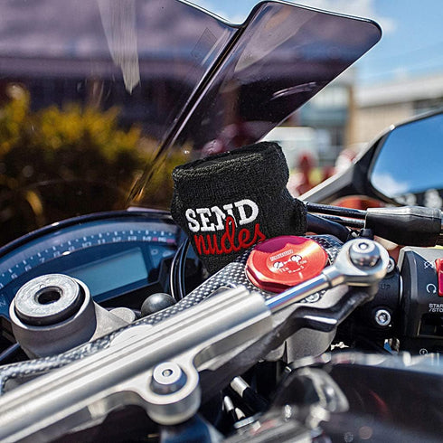 Brake Fluid Reservoir Cover Sock for Motorcycles, Sporbikes and Gifts by Moto Loot (Send Nudes)...