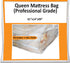 Queen Mattress Bag for Moving Storage Cover - 4 Mil Heavy Duty Thick Plastic Wrap Protector Reusable Bags Supplies...