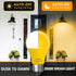 Dusk to Dawn Bug Light Bulb Outdoor,2 Pack Amber Bug Light Bulb,Auto On/Off,10W(100W Equivalent),E26 Base,Bug Lights for Outside.Home Hallway Porc...