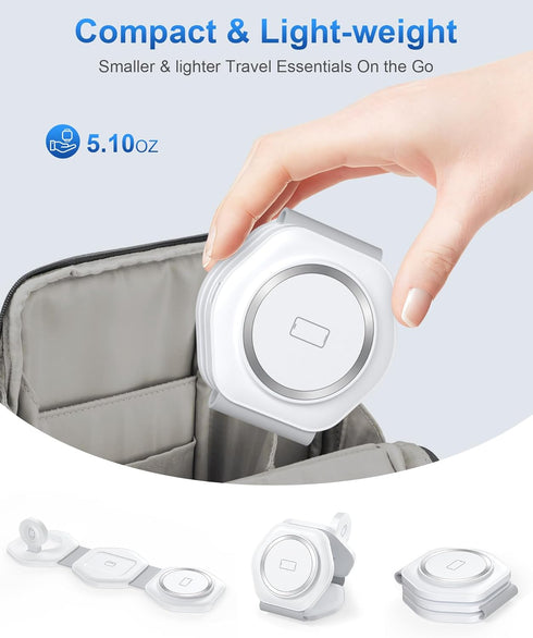 3 in 1 Charging Station for Apple MagSafe Charger, Foldable Magnetic Wireless Travel Charger Multiple Devices for iPhone 15 14 13 12 Pro Max Plus ...