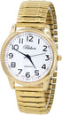 Blekon Collections Unisex Large Face Easy to Read 40mm Case Japanese Quartz Movement Stretch Band Watch (Gold)...