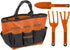 Black & Decker Four Piece Gardening Hand Toolset for Kids – Garden Tool Bag That Holds Plastic Hand Tools...