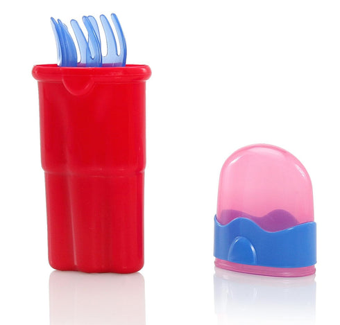 Nuby 9-Piece Fork and Spoon Travel Set, Colors May Vary...