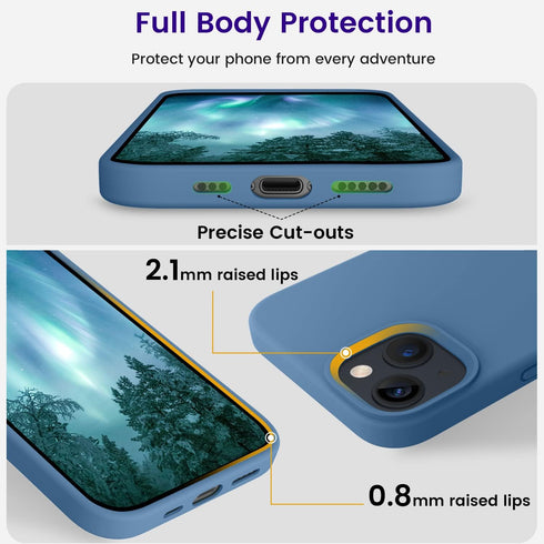 OTOFLY Designed for iPhone 13 Case, Silicone Shockproof Slim Thin Phone Case for iPhone 13 6.1 inch Blue......