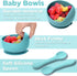 Suction Toddler Plates & Bowls Complete Set w/ Spoons Silicone Baby Bowls with Suction,Baby Feeding Baby Tableware Set for Boys Girl...
