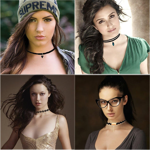 K&Q 56 PCS Choker Necklace, Classic Colorful Gothic Collar Choker Necklace And Black Cute Lace Velvet Choker Necklace Set for Girls and Women...