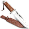 SHALL Hori Hori Garden Knife, Gardening Knife with Leather Sheath, Rosewood Handle & Hide Rope, 7” Stainless Steel Blade, Rope Cutting Edge, for D...