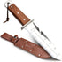 SHALL Hori Hori Garden Knife, Gardening Knife with Leather Sheath, Rosewood Handle & Hide Rope, 7” Stainless Steel Blade, Rope Cutting Edge, for D...