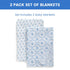 Delta Children 100% Cotton Muslin Baby Receiving Blankets for Girls and Boys – 47x47 Inches (Pack of 2), Blue Botanicals...