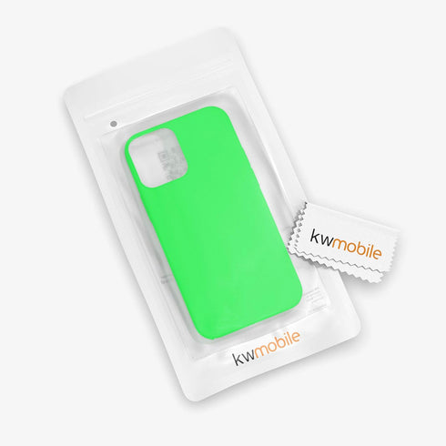 kwmobile Case Compatible with Apple iPhone 12 / iPhone 12 Pro Case - TPU Silicone Phone Cover with Soft Finish - Lime Green...