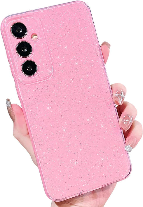 Compatible with for Samsung Galaxy S23 FE Case,Cute Neon Bright Color,Glitter Bling Thin Slim Shockproof Silicone Sparkly Case, Soft TPU Phone Cas...