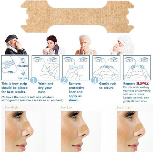 100 Pcs Nasal Strips for Reduce Snoring,Anti Snoring Improve Sleeping 55mm*16mm...