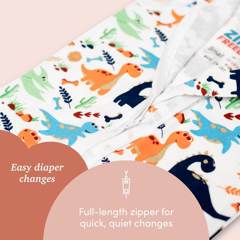 SleepingBaby Zippy Freedom Baby Wearable Blanket with Zipper Convenience - Dino - Small (3-6 Month)...
