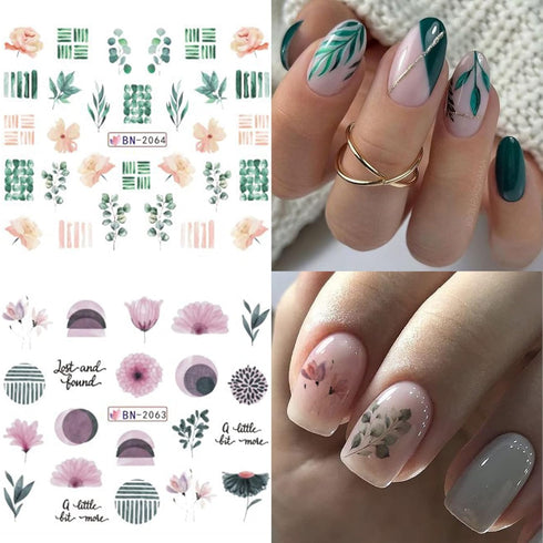 12 Sheets Nail Art Stickers Decals Flower Spring Nail Decals Charming Daisy Nail Stickers for Nail Art Supplies Water Transfer Nail Accessories fo...