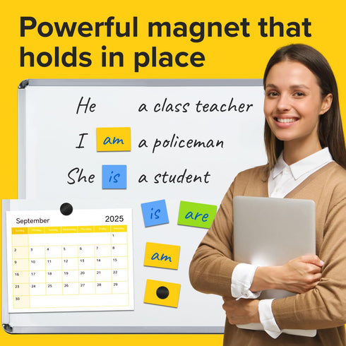X-bet MAGNET - Self Adhesive Magnet Dots (0.8" x 0.8") - Peel & Stick Magnetic Circles - Industrial Flexible Sticky Magnets - Sheets is Alternativ...