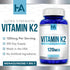 Vitamin K2 MK-7 120 MCG - 200 Vegetarian Capsules (Non-GMO & Gluten Free)...
