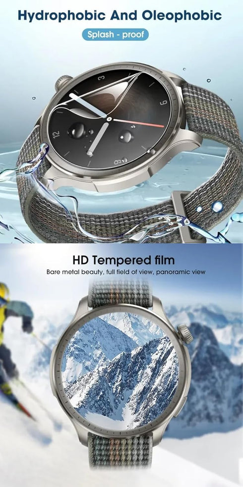 Hydrogel Film Screen Protector 5Pcs for Amazfit Balance Smartwatch Touch Sensitive Transparent HD Clear TPU Film Fingerprint-Unlocked Not tempered...