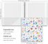 Cute Binder 1 Inch 3 Ring Trapper Keeper Binders with Clear Interior Pockets for Letter-Size(11" x 8.5") Paper,Aesthetic Three Ring Binder for Stu...