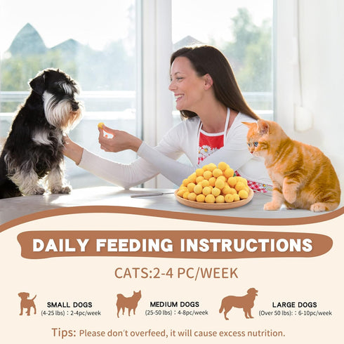 Freeze Dried Cat and Dog Treats, Limited Ingredient Quail Egg Yolk Healthy Tasty Snacks for Training (4.6 Ounce)...