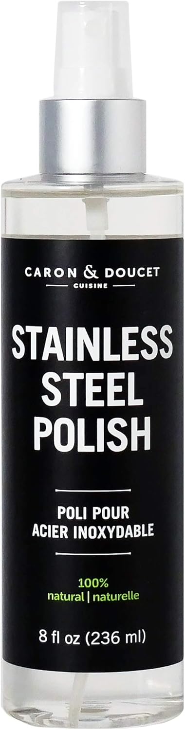CARON & DOUCET - Stainless Steel Polish | 100% Plant Based and Non-Toxic Formulation. Concentrated formulation that does not contain any water or ...